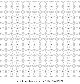 
Black flower pattern on white