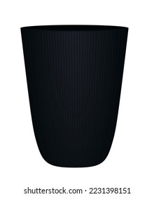Schwarzer Blumentopf. Vektorgrafik