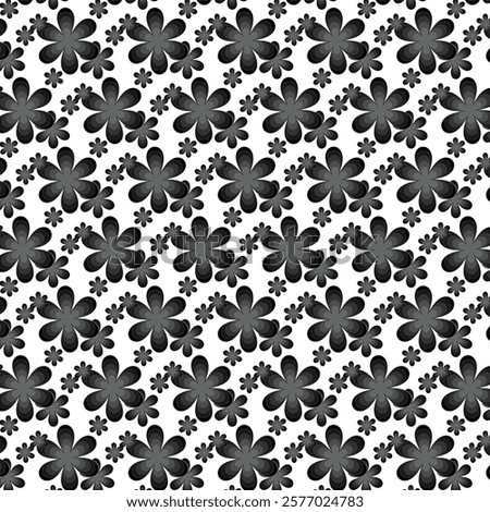 black flower shap pattern design 