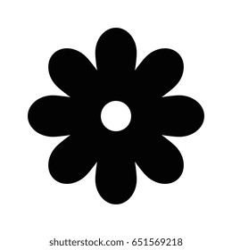 Black flower symbol