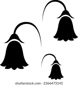 Black flower tattoo, tattoo illustration, vector on a white background.
