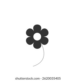  Black Flower Vector Illustration  Design.