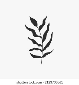 Black flower vector illustration. Floral isolated design element for spring and nature