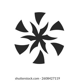 black flower vector illustration in shot without background