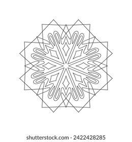 Black Flower Vector Shaped Mandala