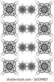 black flowers