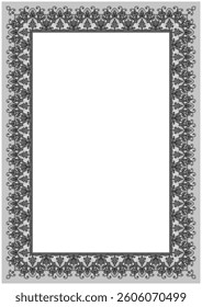 Black flowers, decorative flowers, abstract borders