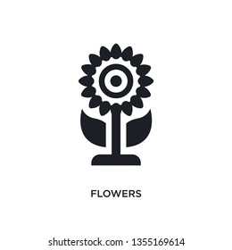 black flowers isolated vector icon. simple element illustration from religion concept vector icons. flowers editable logo symbol design on white background. can be use for web and mobile