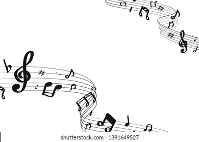 63 Free Illustrations Of Music Notes Wave Images, Stock Photos ...