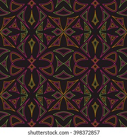 Black fluorescent geometric pattern