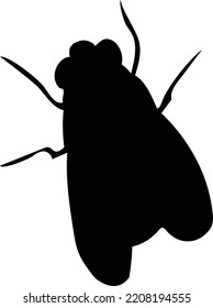 logotipo vectorial de silueta de mosca negra
