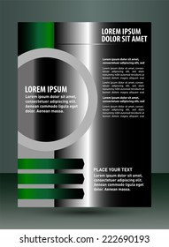 Black flyer Leaflet template design 