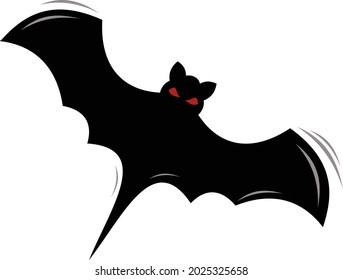 Black Flying Bat Red Eyes Stock Vector (Royalty Free) 2025325658 ...