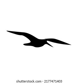 Black Flying Bird Drawing Bird Silhouette Stock Vector (Royalty Free ...