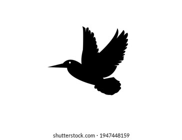 black flying bird logo image
