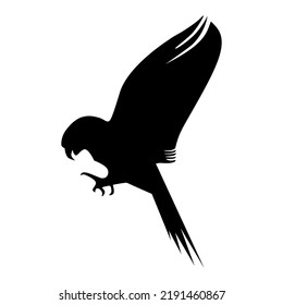 Black flying bird vector design