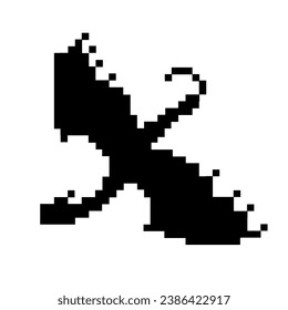 Black flying dragon silhouette symbol of 2024 new year isolated on white. Black and white vector design element for celebration, home textile, bedding, fabric, package.