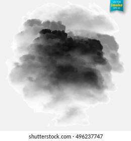 黒い霧または煙が透明な特殊効果 黒いベクター画像の曇り 霧 またはスモッグ背景 ベクターイラスト のベクター画像素材 ロイヤリティフリー Shutterstock