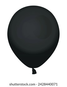 Black  foil balloon, vector illustration