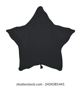 Black foil balloon, vector illustration