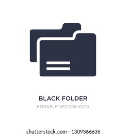 black folder icon on white background. Simple element illustration from Education concept. black folder icon symbol design.