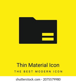 Black Folder Interface Symbol With Equal Sign minimal bright yellow material icon