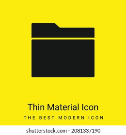 Black Folder Symbol For Interface minimal bright yellow material icon