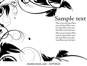 black foliage design with place for text
