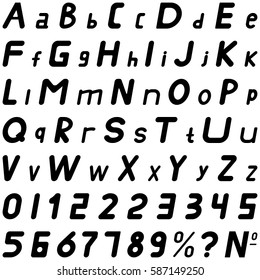 Black fonts soft and spoling style hand work for commerce use and other.
