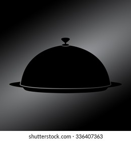 Black Food serving tray platter 