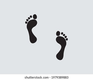 black foot abstract vector design