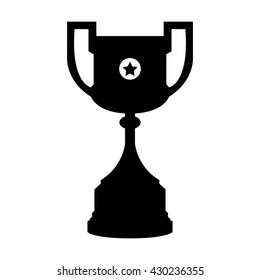 Black Football Cup Champions Trophy Vector