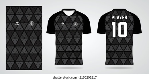 Black Football Jersey Sport Design Template