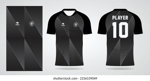 Black Football Jersey Sport Design Template