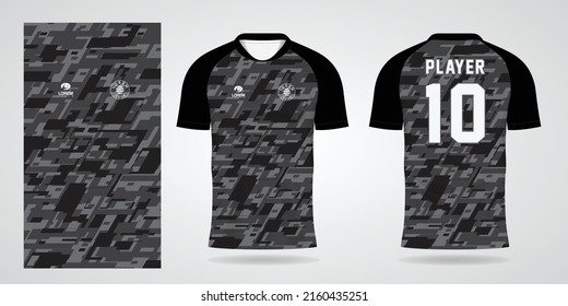 Black Football Jersey Sport Design Template