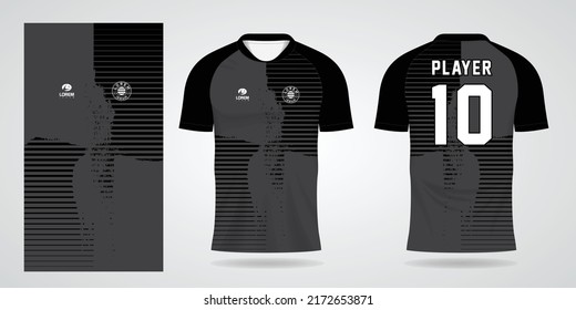 Black Football Jersey Sport Design Template