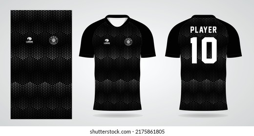 Black Football Jersey Sport Design Template