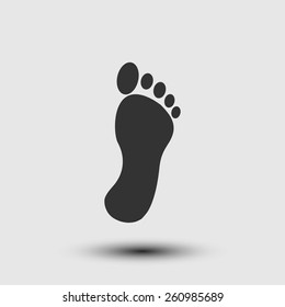 Similar Images, Stock Photos & Vectors of Foot print icon isolated on