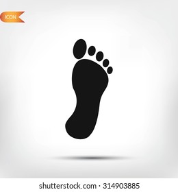 black footprint icon