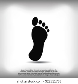 black footprint icon