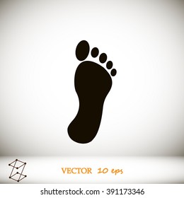 black footprint icon