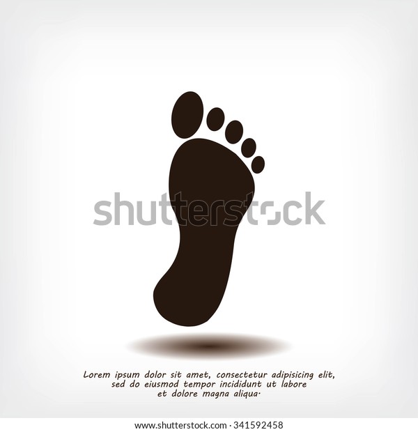 Black Footprint Icon Stock Vector (Royalty Free) 341592458