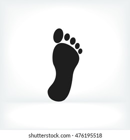 black footprint icon, vector best flat icon EPS