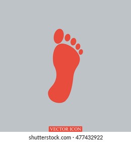 black footprint icon, vector best flat icon EPS