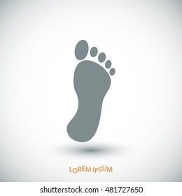 black footprint icon, vector best flat icon EPS