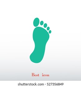 black footprint icon, vector best flat icon EPS