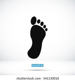 black footprint icon, vector best flat icon EPS