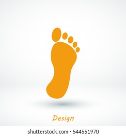 black footprint icon, vector best flat icon EPS
