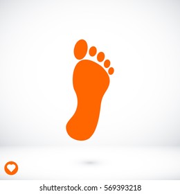 black footprint icon, vector best flat icon EPS
