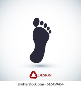 black footprint icon, vector best flat icon EPS